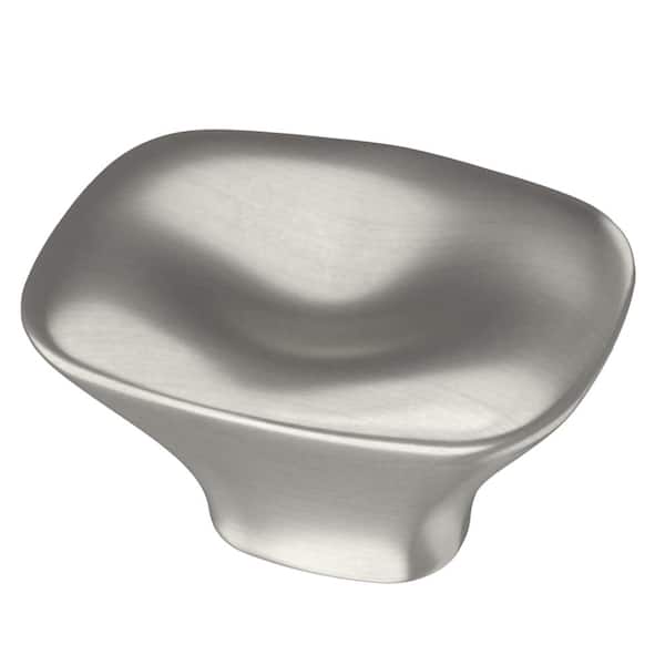 Pillowed square, satin nickel